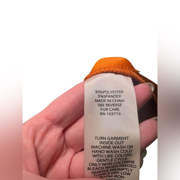 Nanette Leopore Orange Square Neck Zip Up Retro Mini Dress Size 10 - Picture 6 of 7